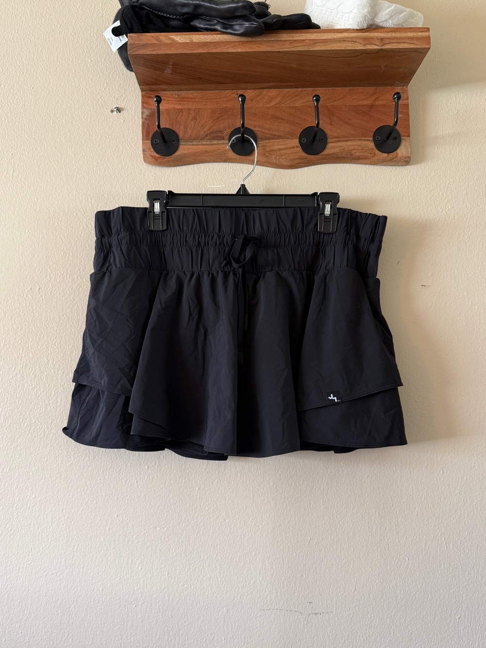 JoyLab Black Layered Ruffle Athletic Skort Tiered Activewear Skirt size XXL